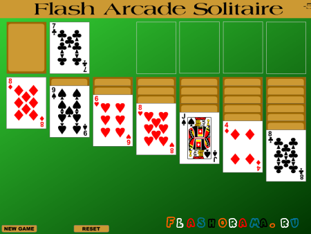 Flash arcade solitaire