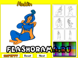 Игры для детей - Aladdin Coloring
